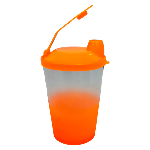 COPO BABY 220ML  DEGRADE C/TAMPA SHEIK LARANJA NEON