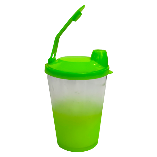 COPO BABY 220ML  DEGRADE C/TAMPA SHEIK VERDE NEON