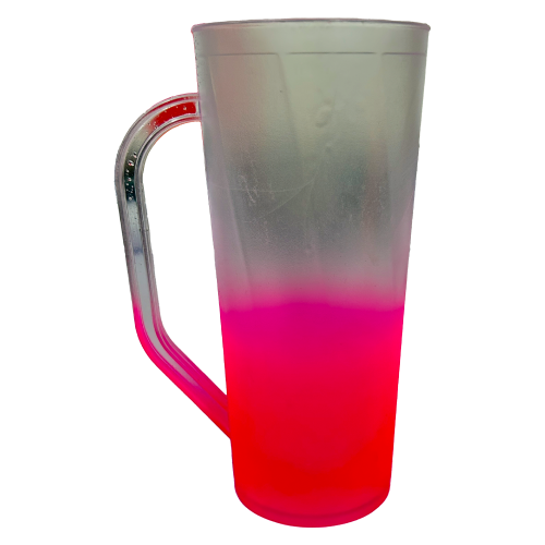 CANECA SLIM 420ML DEGRADÊ ROSA NEON
