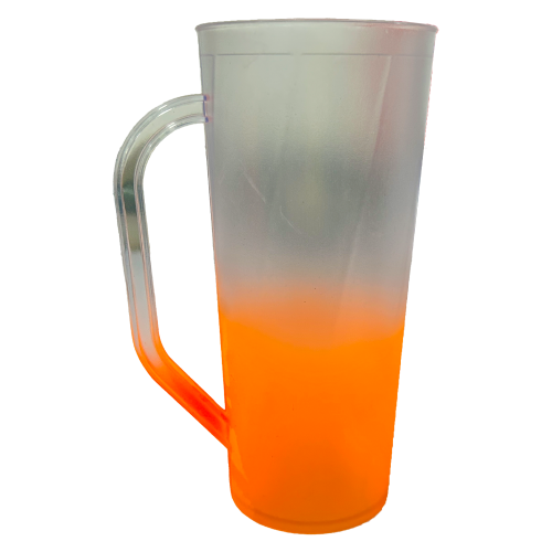 CANECA SLIM 420ML DEGRADÊ LARANJA NEON