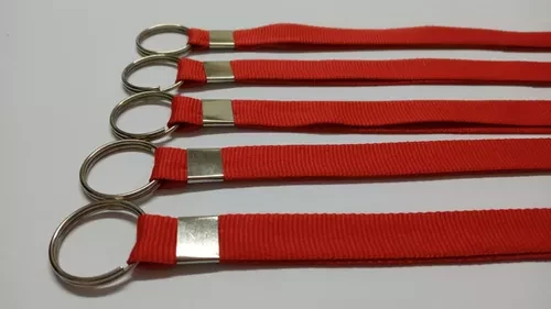 CORDAO TIRANTE PARA CANECA C/ ARGOLA P/ SUBLIMATICO 12mm X 1,20mt VERMELHO