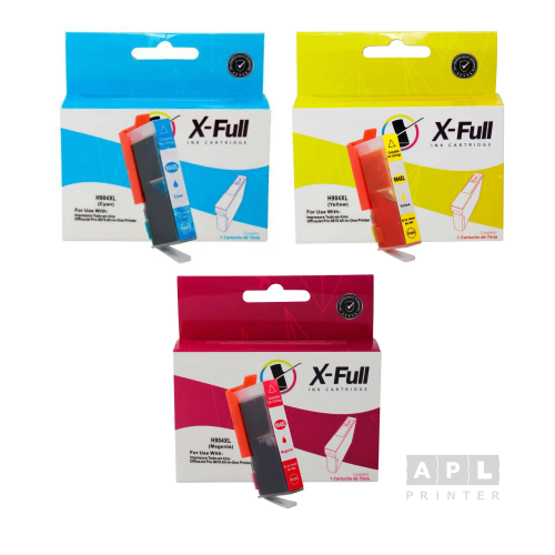 KIT 3 CARTUCHOS DE TINTA COMPATÍVEL 14ML  C/ 904XL X-FULL YELLOW /CYAN / MAGENTA
