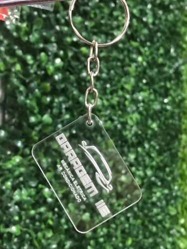 Chaveiros de Acrílico 3X4 cm com Gravação a Laser