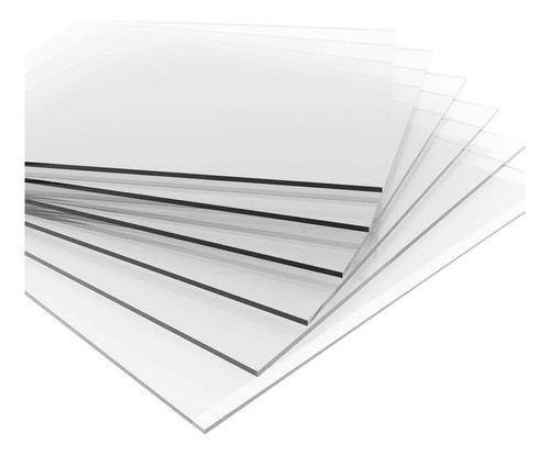 PLACA DE ACRÍLICO CRISTAL 2MM M² - CORTE RETO SEM GRAVAÇÃO