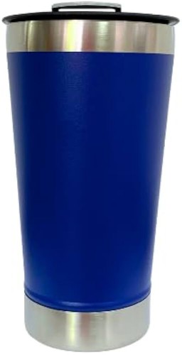 COPO TÉRMICO 473 ML COM TAMPA E ABRIDOR DE GARRAFA AZUL ROYAL