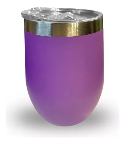 COPO TÉRMICO CUIA 360 ML COM TAMPA CRISTAL ROXO