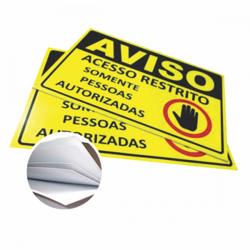 PLACA DE PS / PVC 2mm ADESIVO BRILHO M² FRENTE E VERSO LAMINADO
