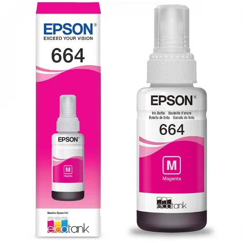 REFIL DE TINTA EPSON T664120 MAGENTA L110 / L220 / L365 / L565 / L375 / L575 70ML ORIGINAL