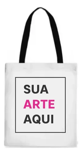 BOLSA ECO BAG 36X42 S/ FUNDO ALGODÃO PERSONALIZADA DTF