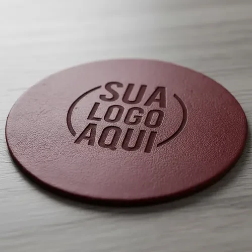 PORTA COPO COURO PERSONALIZADO A LASER