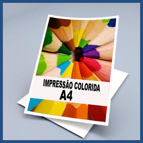 IMPRESSÃO TOTAL COLORIDA A4 SULFITE 75G FRENTE LASER 