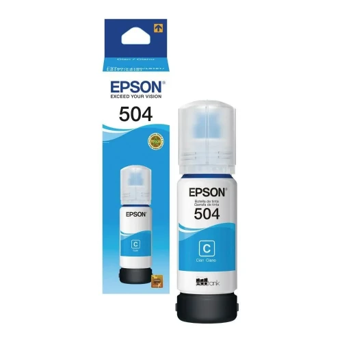 REFIL DE TINTA EPSON 504 70ML ORIGINAL CYAN