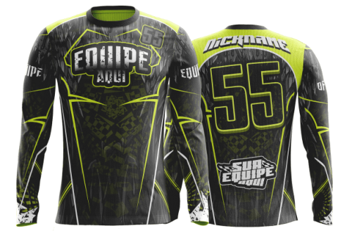 CAMISA SUBLIMAÇÃO TOTAL MANGA LONGA Dryfit Liso UV35+