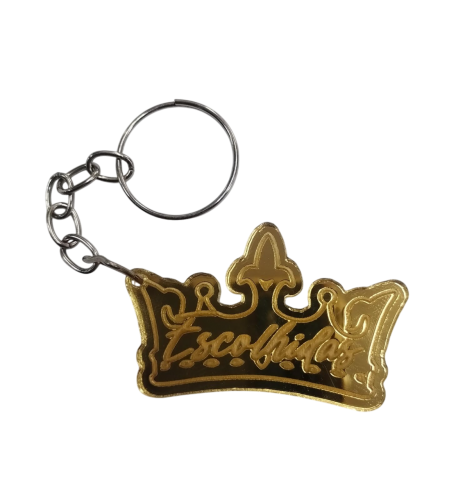 Chaveiros de Acrílico espelhado 5x5 cm com Gravação a Laser