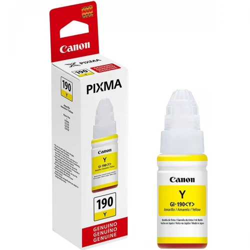 REFIL DE TINTA GI-190 YELLOW PARA CANON PIXMA G1100 2100 3100 3110 3111 4110 4111 70ML ORIGINAL