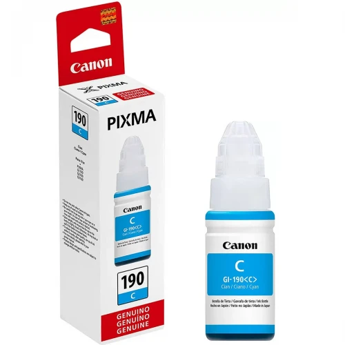REFIL DE TINTA GI-190 CYAN PARA CANON PIXMA G1100 2100 3100 3110 3111 4110 4111 70ML ORIGINAL