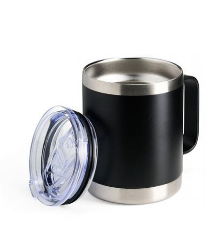 Copo Caneca Térmica 390ml - Preto / Personalização Gravação a Laser