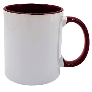 CANECA INTERIOR E ALÇA MARROM JKB PARA SUBLIMACAO 325ML