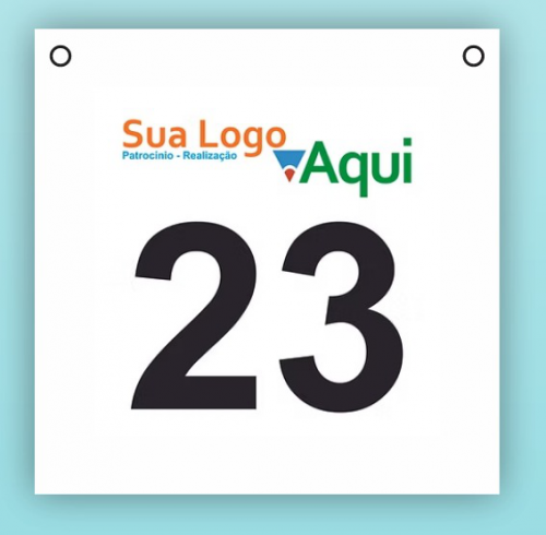 150 Placa com Numero para bike (fixar no guidon) PLACA 20X20 