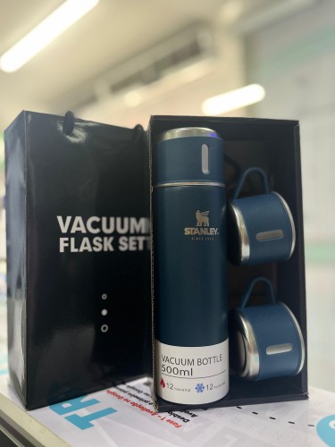 Garrafa Térmica 500ml Com Kit 3 Xícara Café Chá Quente Frio 