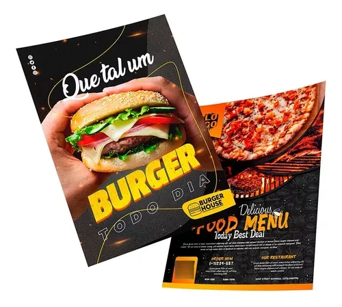 FOLDERS E FOLHETOS | COUCHÊ BRILHO 115G | 14x20 | 4X4 5 mil UNIDADES