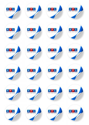 ADESIVO VINIL BRANCO BRILHO A3 - 31x45cm - 4/0 COM MEIO CORTE