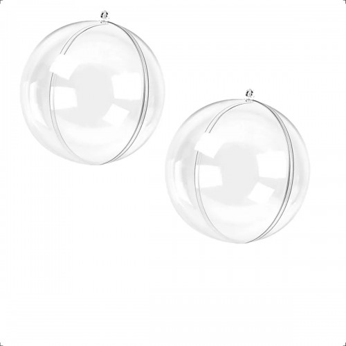 BOLA DE NATAL TRANSPARENTE 7 CM - PARA FOTO OU SUBLIMAÇÃO