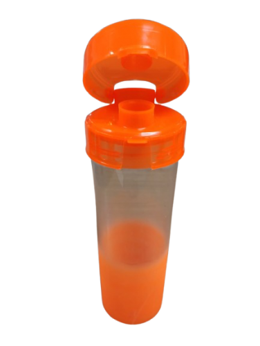 SHAKEIRA DEGRADE C/TAMPA 475ML COR LARANJA NEON