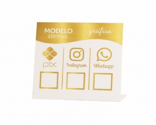 PLACA DE PIX - ACRILICO 17x22