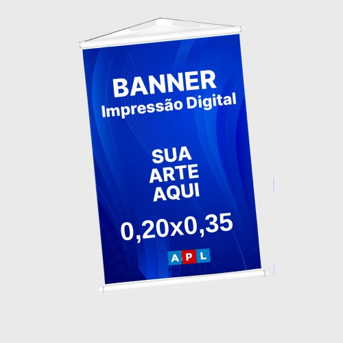BANNER M² BRILHO 280G 0,20x0,35 TUBETE E CORDINHA