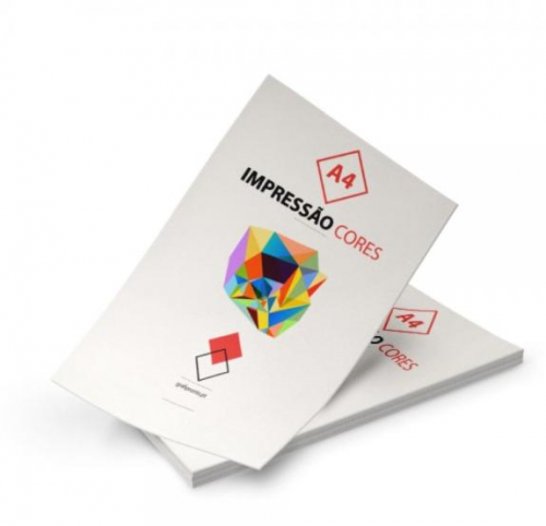 IMPRESSÃO COLORIDA A4 SULFITE 75G FRENTE LASER