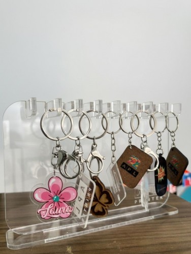 Porta-chaveiro em acrílico 4mm
