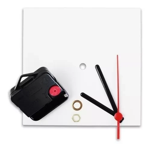KIT MÁQUINA DE RELÓGIO COM PONTEIROS PARA AZULEJO